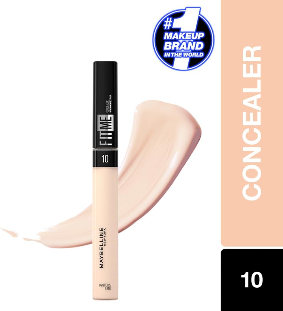 Fit Me! Full Coverage Concealer, Matte & Poreless Ultra Blendable, Shade: Light 10, 6.8 Ml (Pack of 1)
