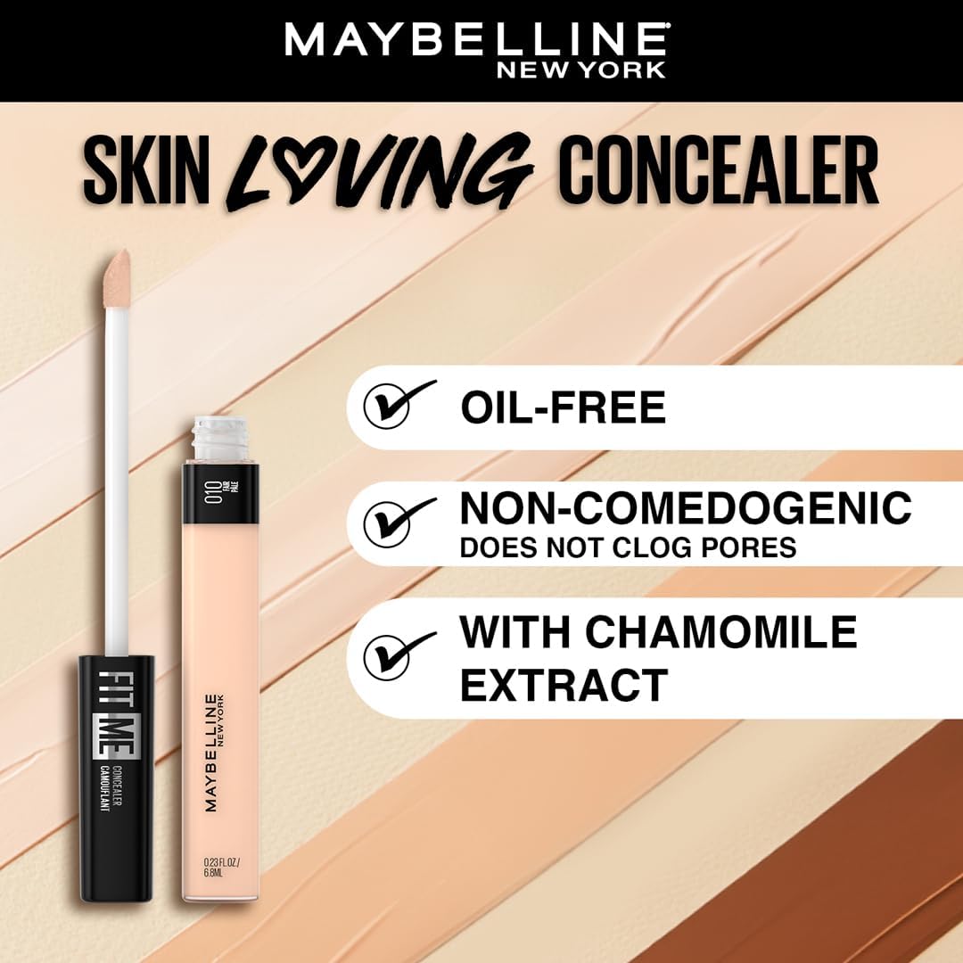 Fit Me! Full Coverage Concealer, Matte & Poreless Ultra Blendable, Shade: Light 10, 6.8 Ml (Pack of 1)