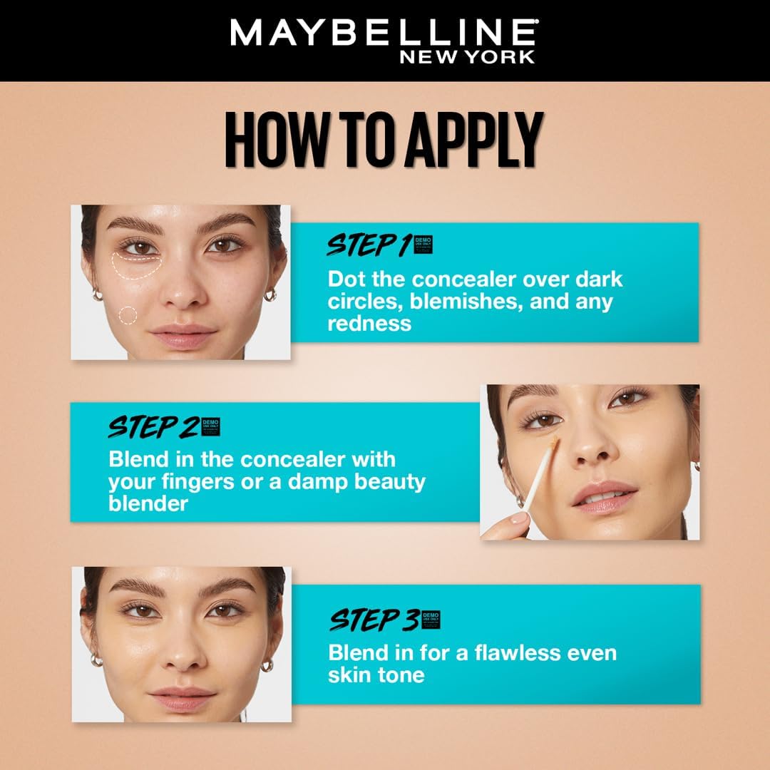 Fit Me! Full Coverage Concealer, Matte & Poreless Ultra Blendable, Shade: Light 10, 6.8 Ml (Pack of 1)