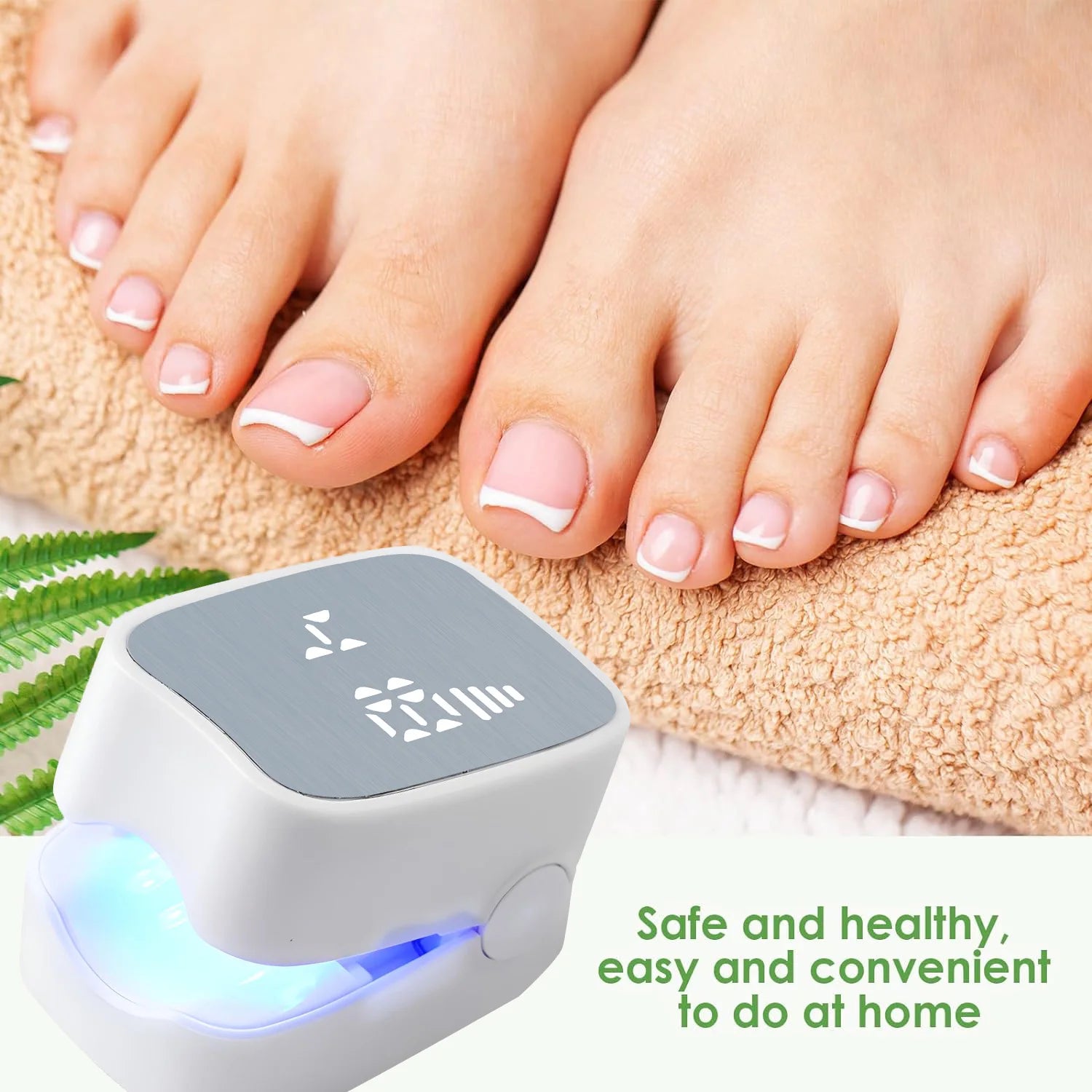 Nail Fungus Treatment LED Laser Device for Cleaning Onychomycosis USB Charge 905Nm Infrared Light 470Nm Blue Light Nail Salon