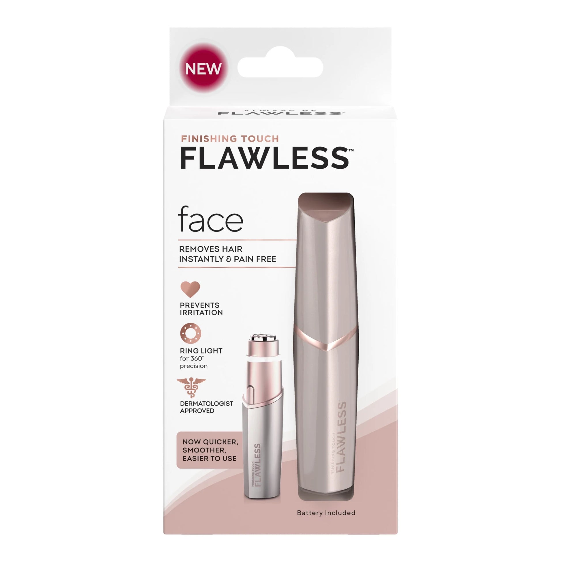 Finishing Touch Facial Hair Remover for Women, Rose Gold