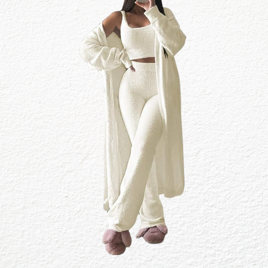3-Piece Fuzzy Fleece Loungewear Set