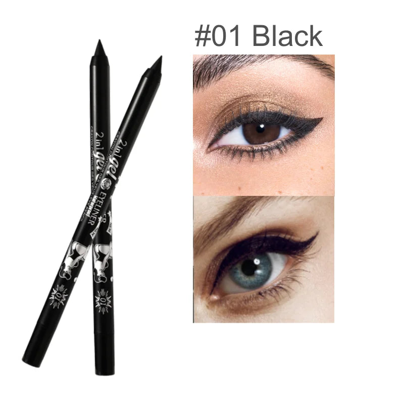 Wholesale Waterproof Eyeliner Gel Pen Cosmetic Pigmented Make up Eyeliner Pencil Black White Makeup Products for Women'S Makeup