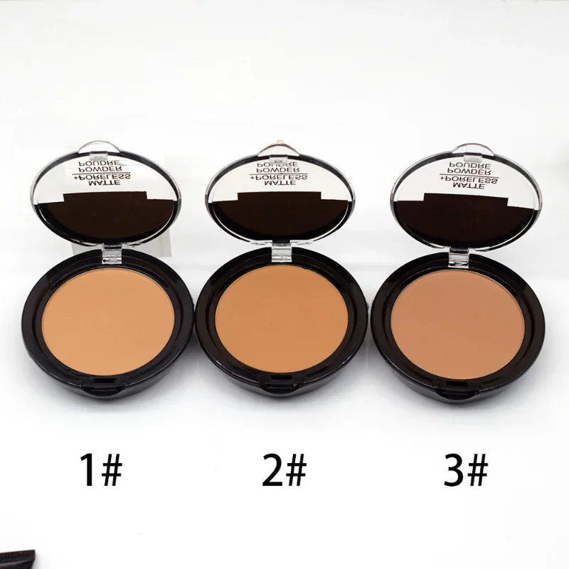 Micolor Fit Me 2 in 1 Matte Black Skin 30G Poreless Powder + 30Ml Liquid Foundation Dark Skin Dedicated Foundation Cosmetic Set