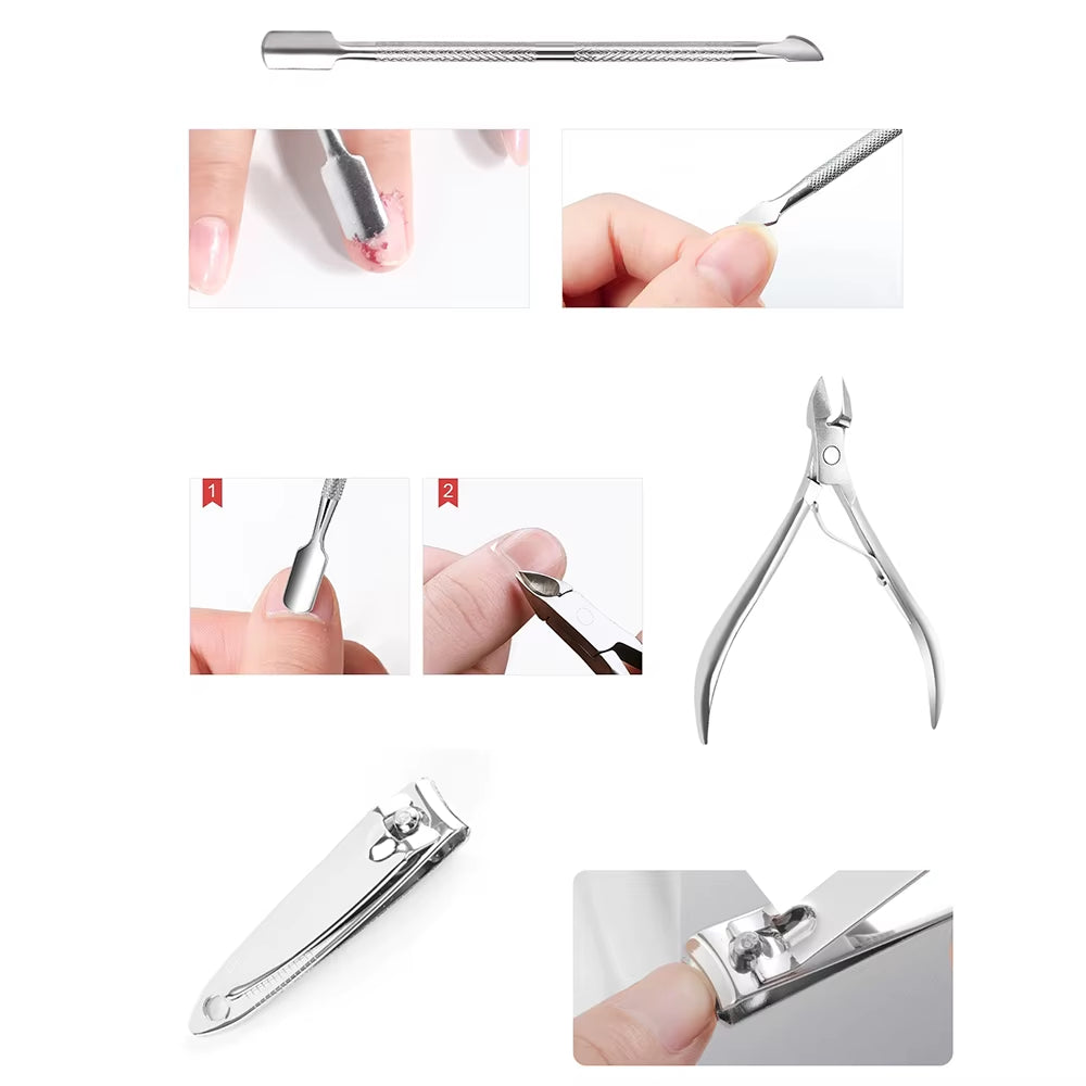 YIKOOLIN Care Manicure Set Manicure Set Professional Nail Clipper Kit 3Pcs Nail Filing Shaping 2Pcs Finger Separator
