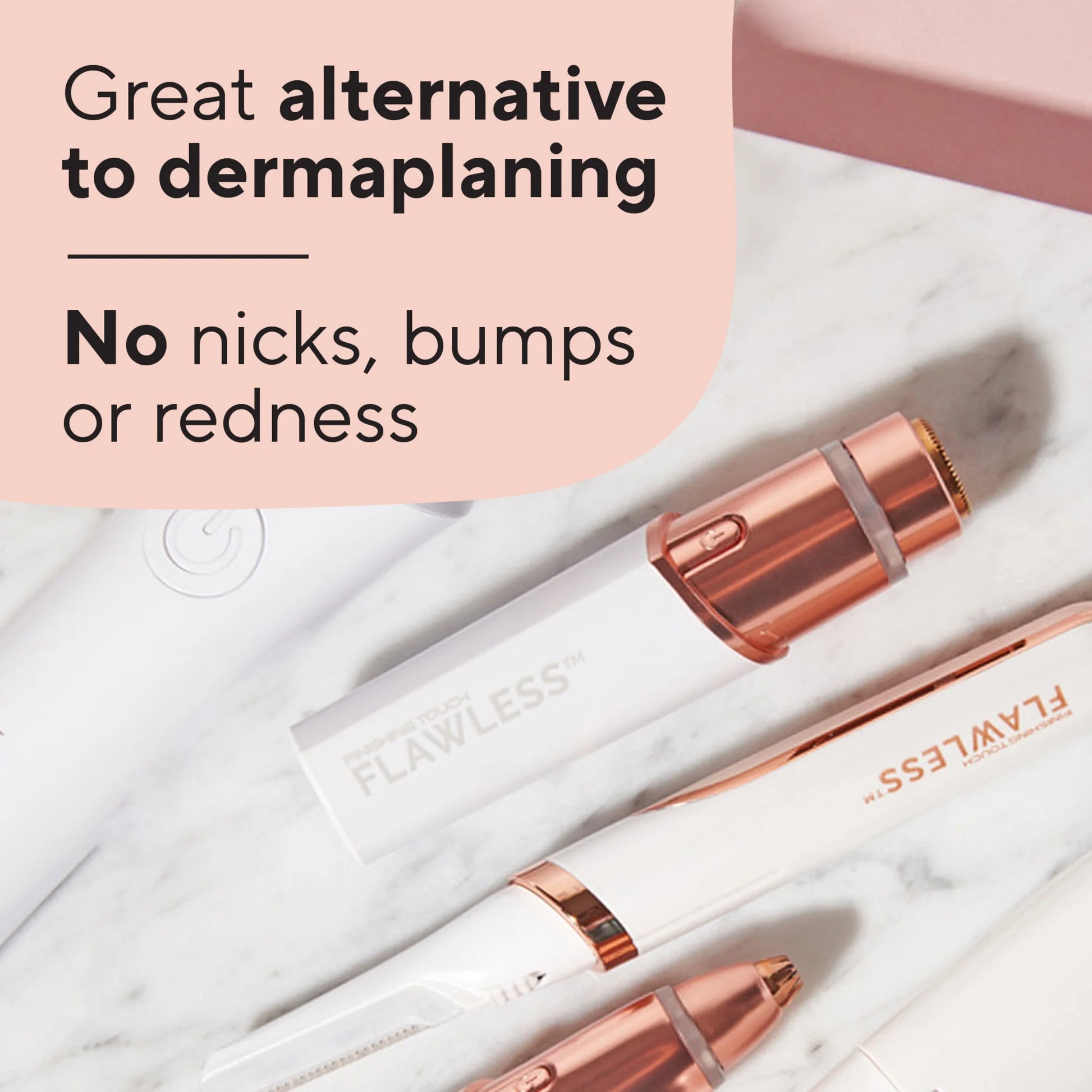 Finishing Touch Facial Hair Remover for Women, Rose Gold
