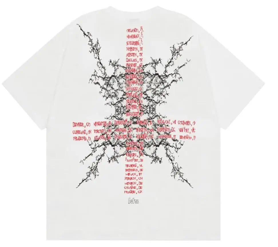 New Men KEN CARSON a GREAT CHAOS MERCH Tour T Shirts T-Shirt Hip Hop Skateboard Street Cotton T-Shirts Tee Top US Size N186