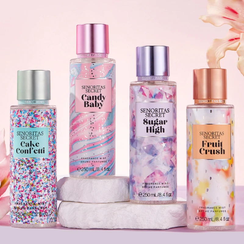 Woman Secret Perfume Vanilla Flower Fruit Fragrance Mist Scent Long-Lasting Charm Parfume Entice Body Spray Air Freshener 250Ml