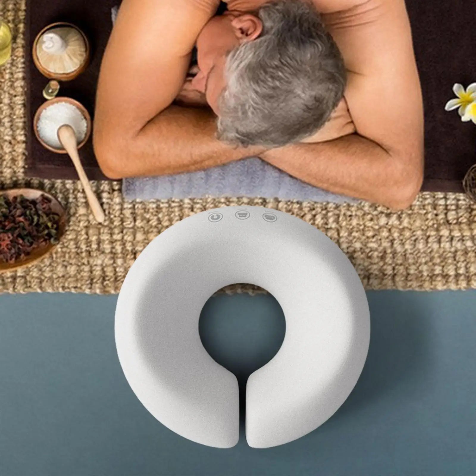 SPA Massage Pillow Comfortable Universal Breathable Ergonomics Lying down Pillow Face Cradle for Travel Flights Salon Home Men