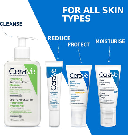 Eye Repair Cream with 3 Essential Ceramides and Hyaluronic Acid for Dark Circles & Puffiness 14Ml
