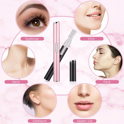 Electric Eyebrow Trimmer & Facial Hair Remover for Women