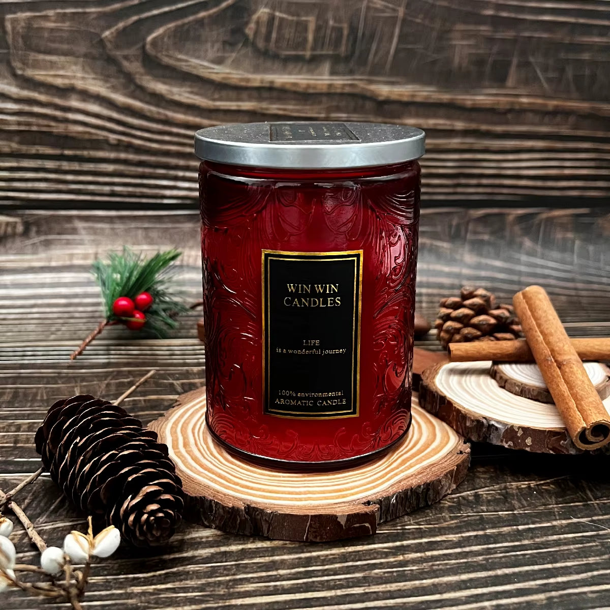 Floral Scented Candle Lavender/Velvet Rose Fragrance Embosse Fragrance Candle Jar Home Indoor Fragrance Candle Glass 40-90Hours