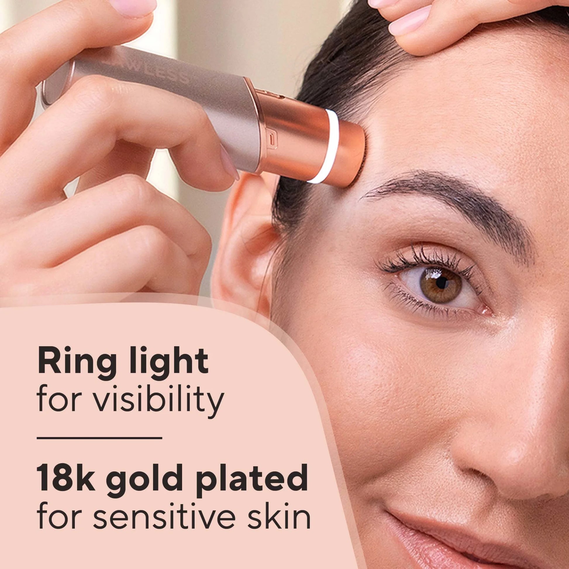 Finishing Touch Facial Hair Remover for Women, Rose Gold