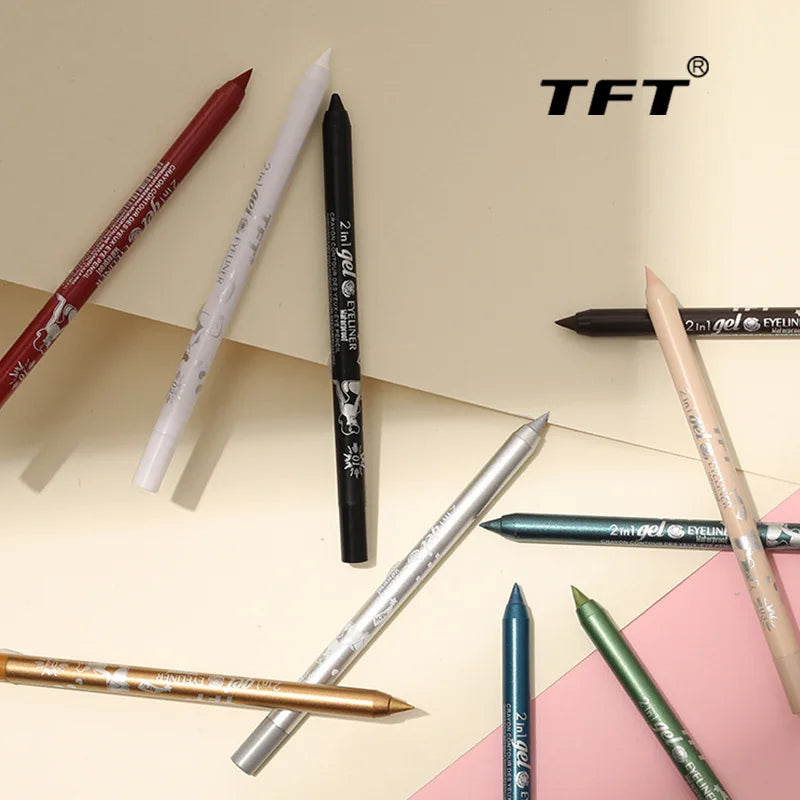 Wholesale Waterproof Eyeliner Gel Pen Cosmetic Pigmented Make up Eyeliner Pencil Black White Makeup Products for Women'S Makeup