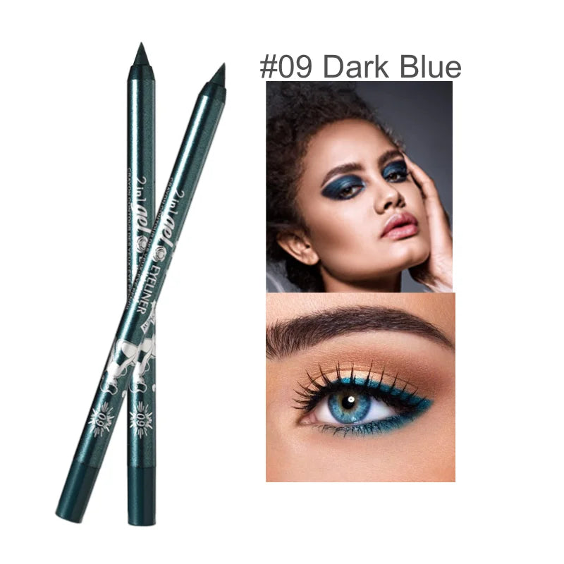 Wholesale Waterproof Eyeliner Gel Pen Cosmetic Pigmented Make up Eyeliner Pencil Black White Makeup Products for Women'S Makeup