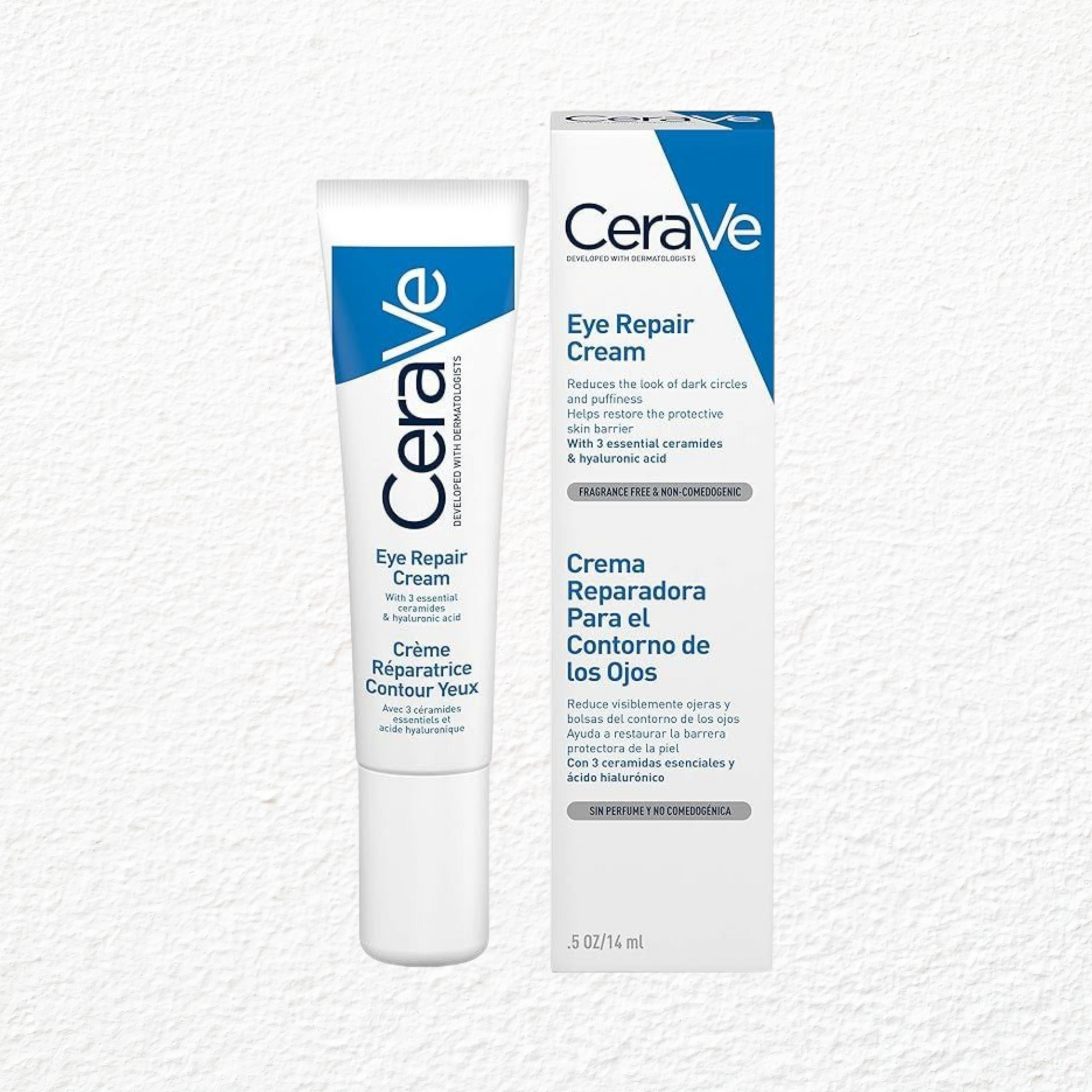 Eye Repair Cream with 3 Essential Ceramides and Hyaluronic Acid for Dark Circles & Puffiness 14Ml
