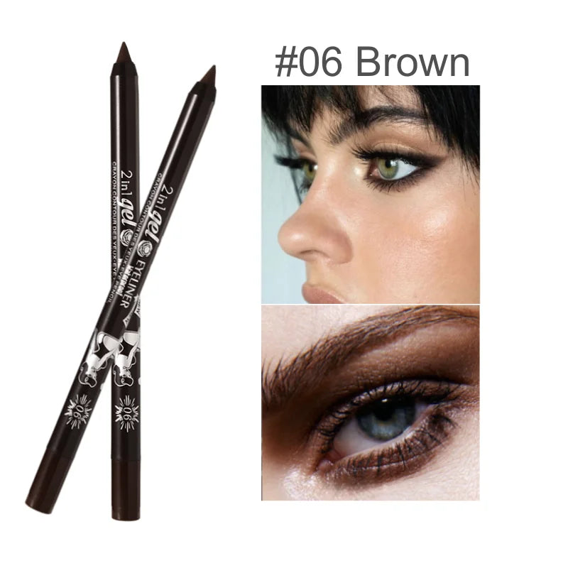 Wholesale Waterproof Eyeliner Gel Pen Cosmetic Pigmented Make up Eyeliner Pencil Black White Makeup Products for Women'S Makeup