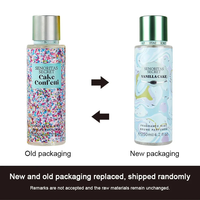 Woman Secret Perfume Vanilla Flower Fruit Fragrance Mist Scent Long-Lasting Charm Parfume Entice Body Spray Air Freshener 250Ml