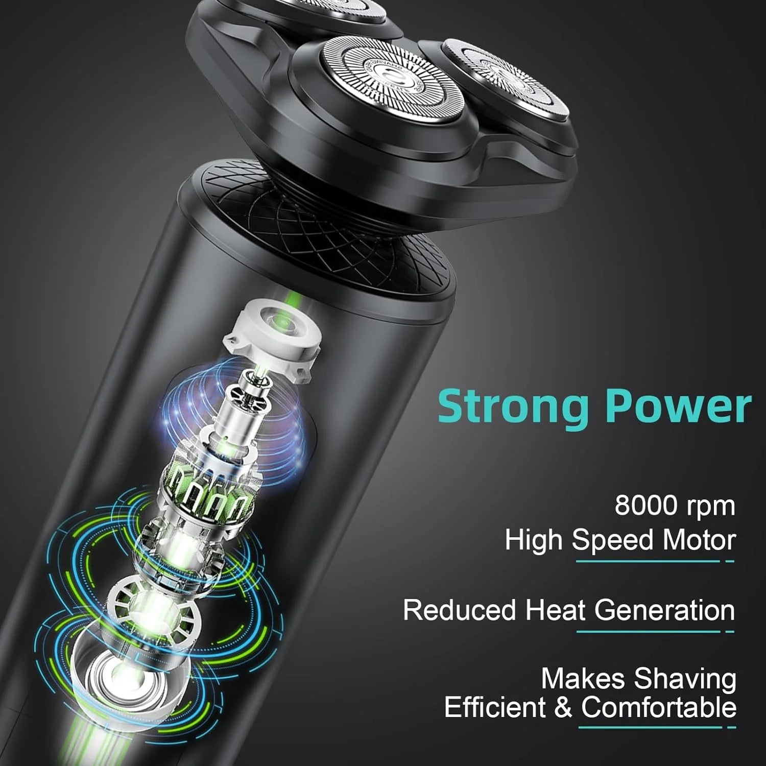 2-in-1 Electric Shaver for Men – Waterproof Beard Trimmer