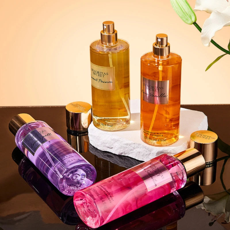 Woman Secret Perfume Vanilla Flower Fruit Fragrance Mist Scent Long-Lasting Charm Parfume Entice Body Spray Air Freshener 250Ml