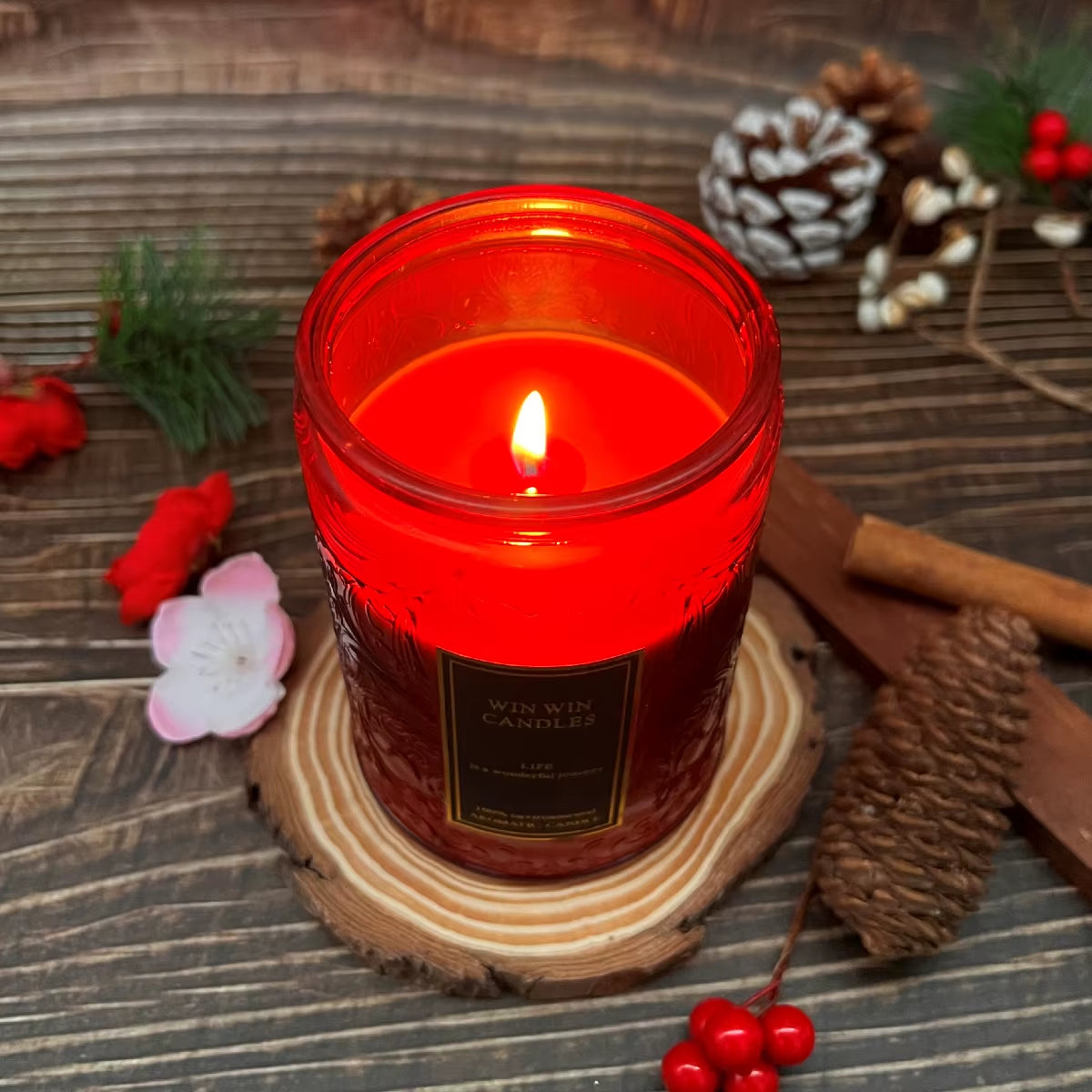 Floral Scented Candle Lavender/Velvet Rose Fragrance Embosse Fragrance Candle Jar Home Indoor Fragrance Candle Glass 40-90Hours