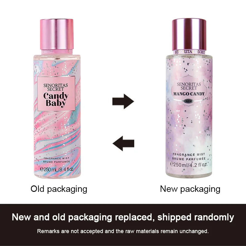Woman Secret Perfume Vanilla Flower Fruit Fragrance Mist Scent Long-Lasting Charm Parfume Entice Body Spray Air Freshener 250Ml