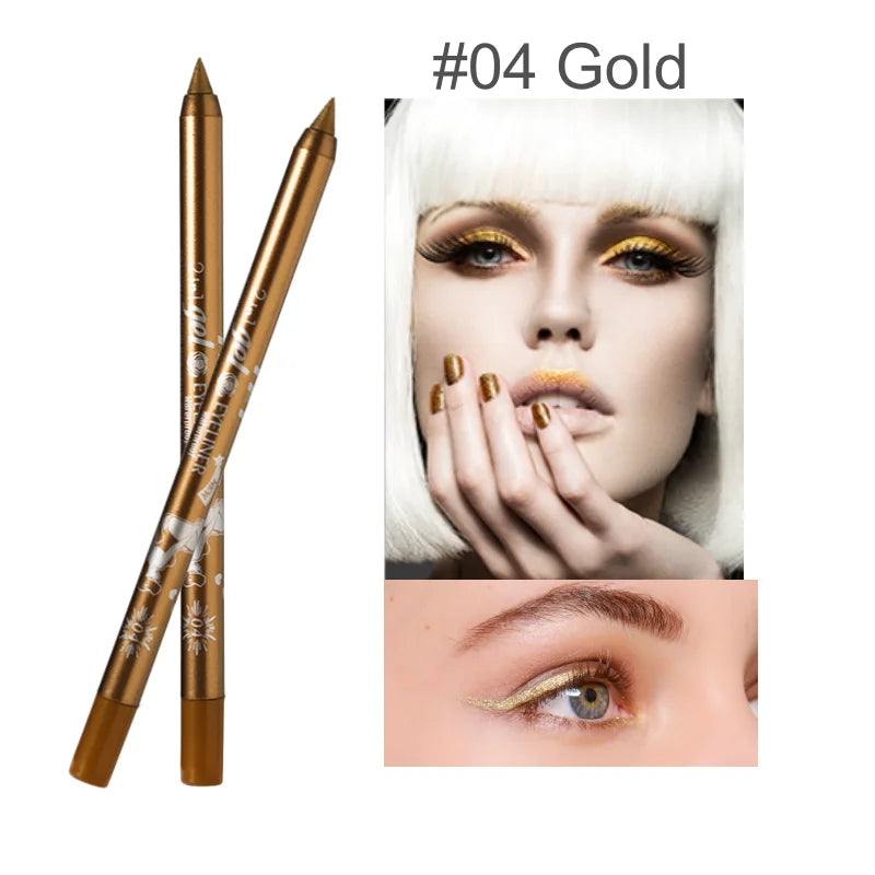 Wholesale Waterproof Eyeliner Gel Pen Cosmetic Pigmented Make up Eyeliner Pencil Black White Makeup Products for Women'S Makeup
