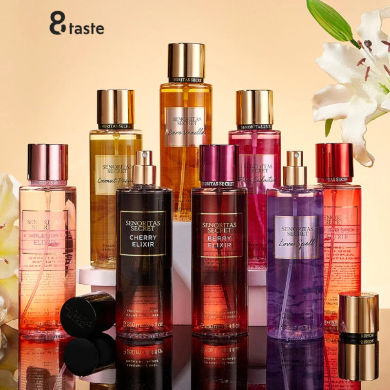 Woman Secret Perfume Vanilla Flower Fruit Fragrance Mist Scent Long-Lasting Charm Parfume Entice Body Spray Air Freshener 250Ml