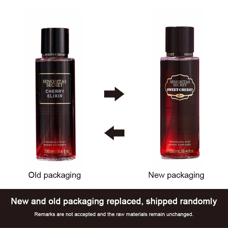Woman Secret Perfume Vanilla Flower Fruit Fragrance Mist Scent Long-Lasting Charm Parfume Entice Body Spray Air Freshener 250Ml