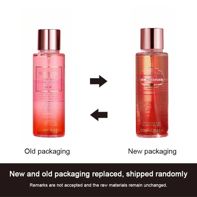 Woman Secret Perfume Vanilla Flower Fruit Fragrance Mist Scent Long-Lasting Charm Parfume Entice Body Spray Air Freshener 250Ml